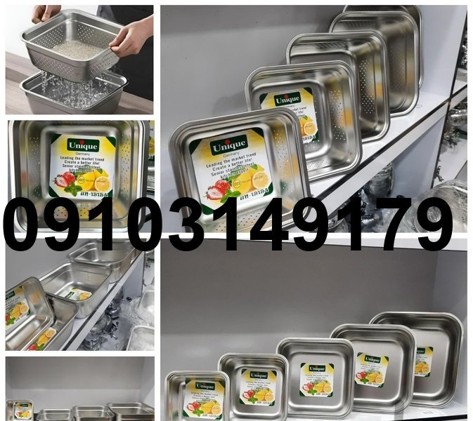 قیمت ابکش و لگن استیل مربع_1