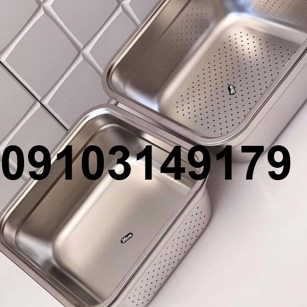 قیمت ابکش و لگن استیل مربع_2