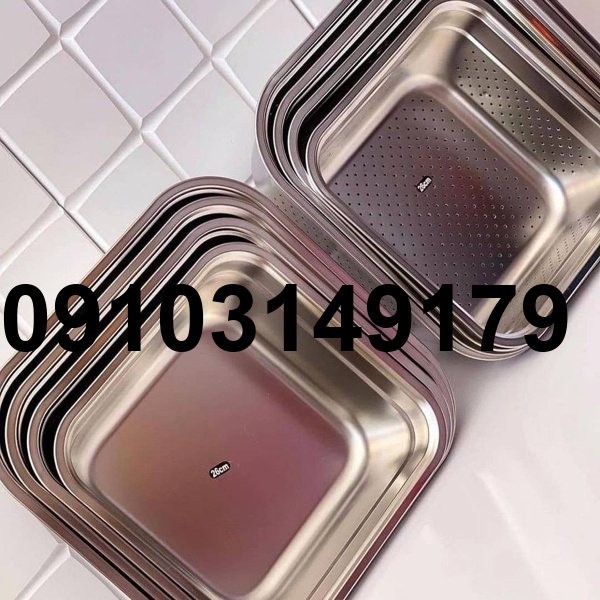 قیمت ابکش و لگن استیل مربع_3