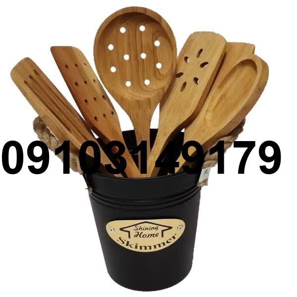 خرید ست کفگیر ملاقه چوبی_5