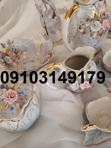 خرید سرویس چینی گل برجسته_2