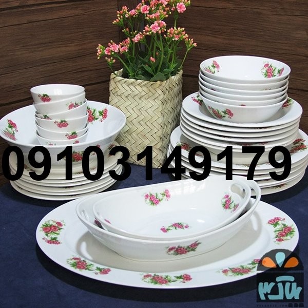 خرید سرویس چینی گل سرخی_8