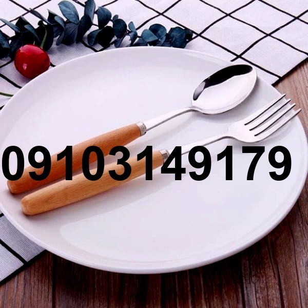 خرید قاشق چنگال دسته چوبی_1