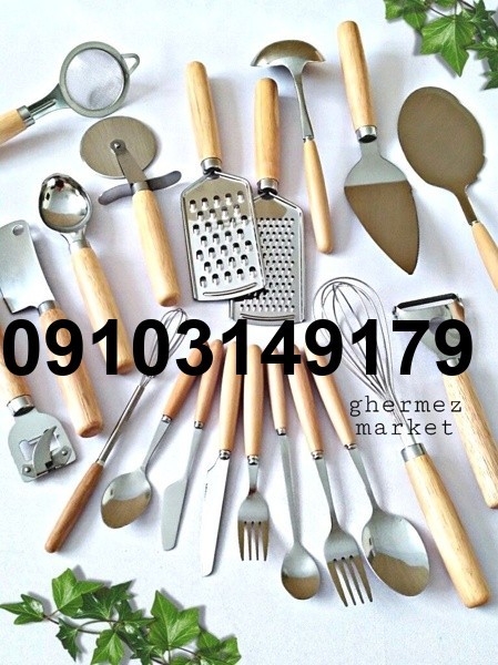 خرید قاشق چنگال دسته چوبی_9