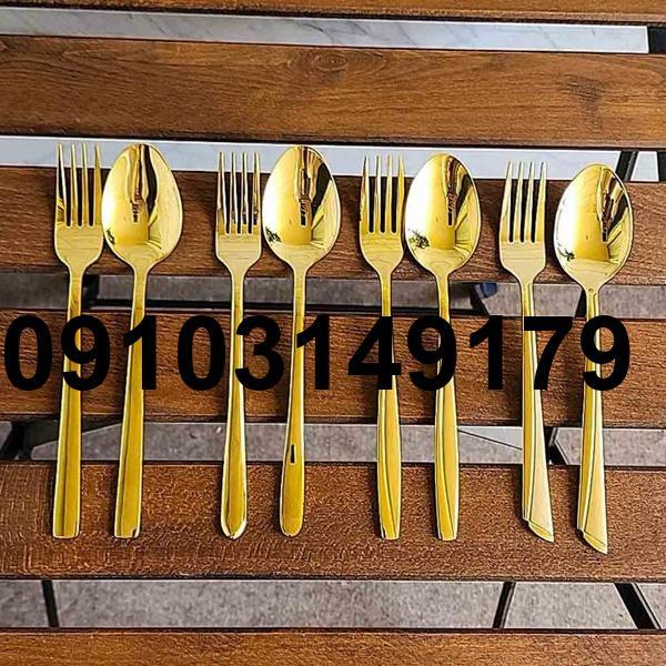 خرید قاشق چنگال طلایی_1