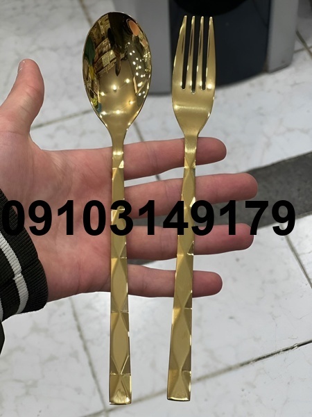 خرید قاشق چنگال طلایی_3