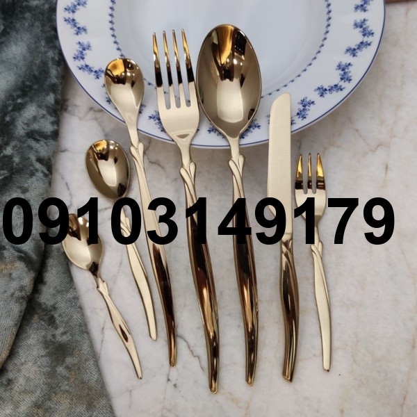 خرید قاشق چنگال طلایی_9