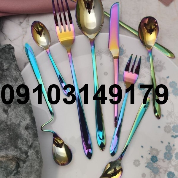 خرید قاشق چنگال هفت رنگ_1
