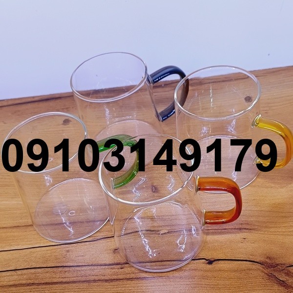 خرید لیوان پیرکس دسته رنگی_9